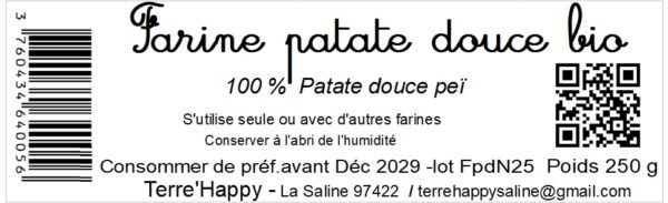 farine de patate douce bio sans gluten