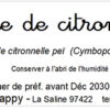 tisane de citronnelle bio – cymbopogon citratus