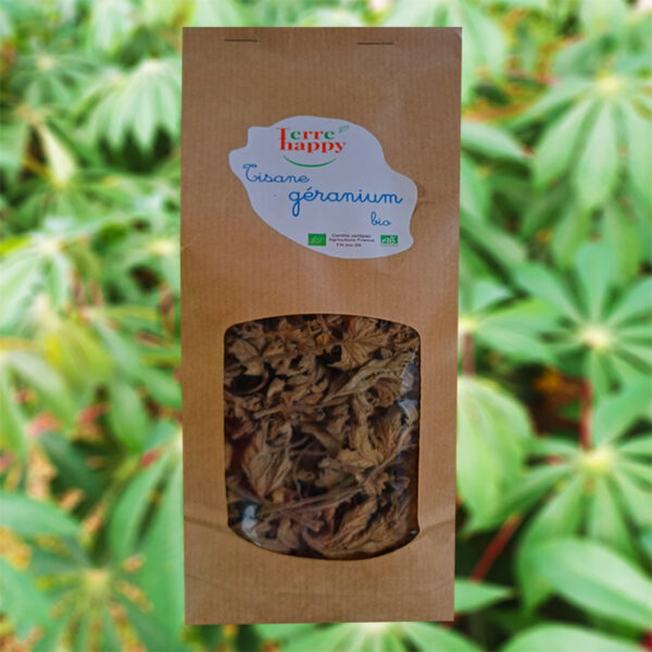 tisane de géranium rosat bio – pelargonium graveolens