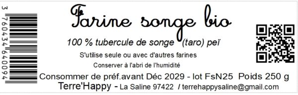 farine de songe bio sans gluten (taro)